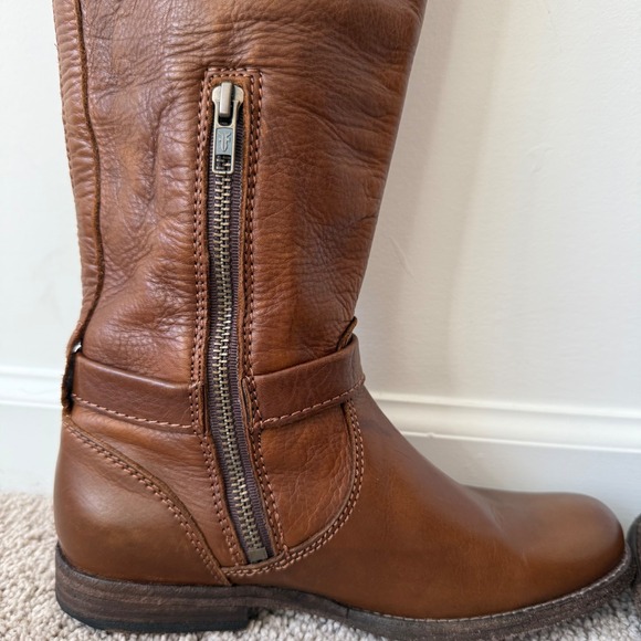 FRYE Women's Phillip Riding Boots Style 76844 Cognac Size 6 1/2B NWT - Picture 9 of 15